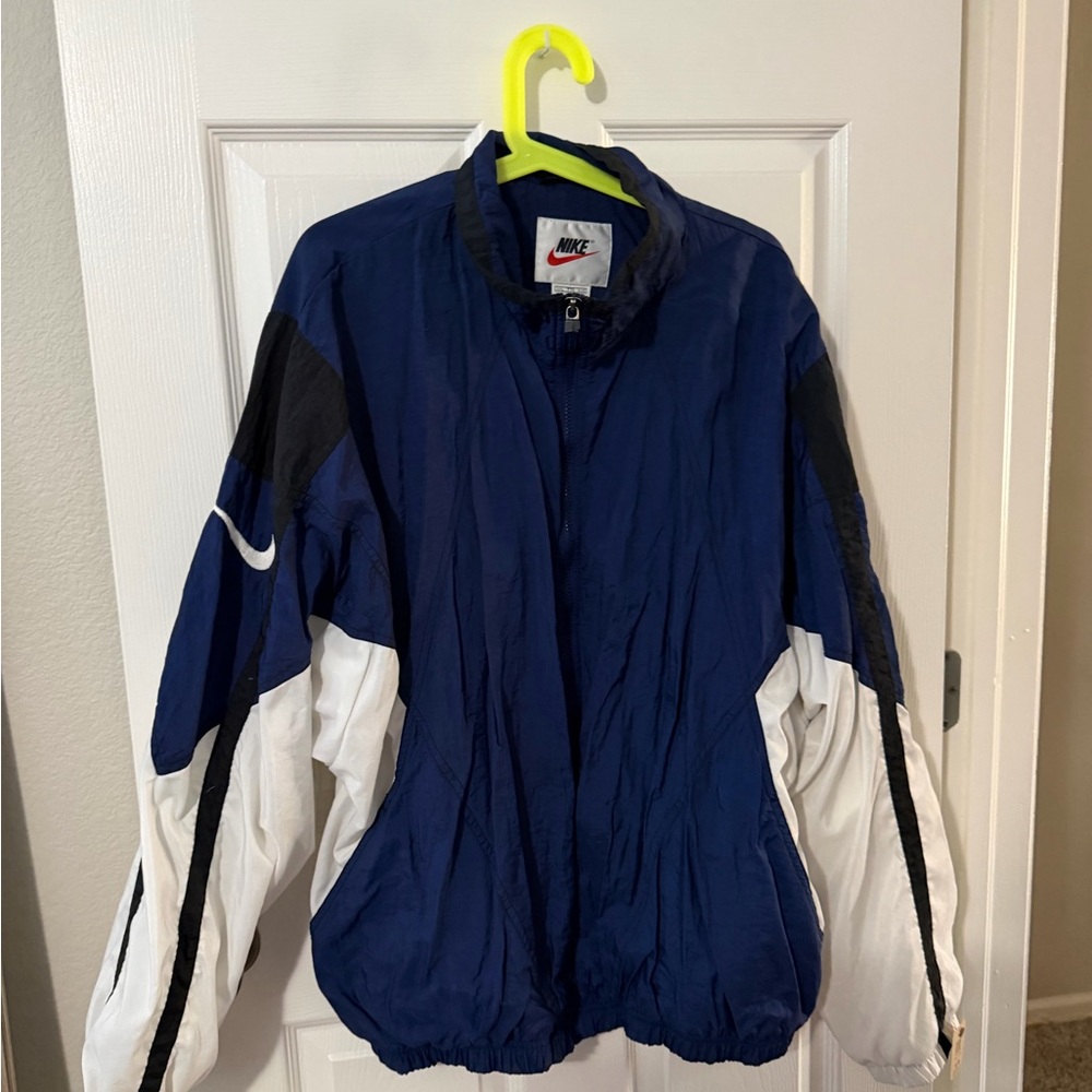 Vintage Nike Navy and Gray Jacket